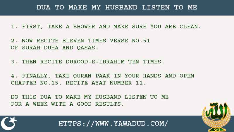 4 Powerful Dua To Make My Husband Listen To Me