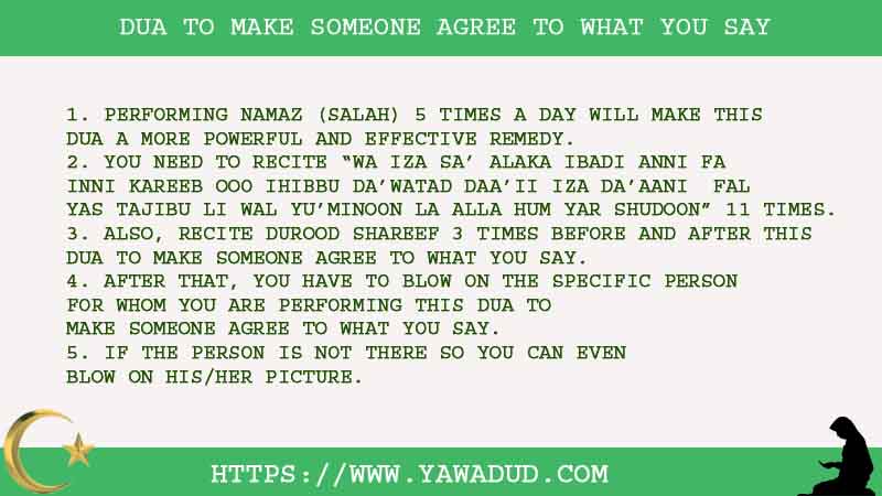 5 Best Dua To Make Someone Agree To What You Say