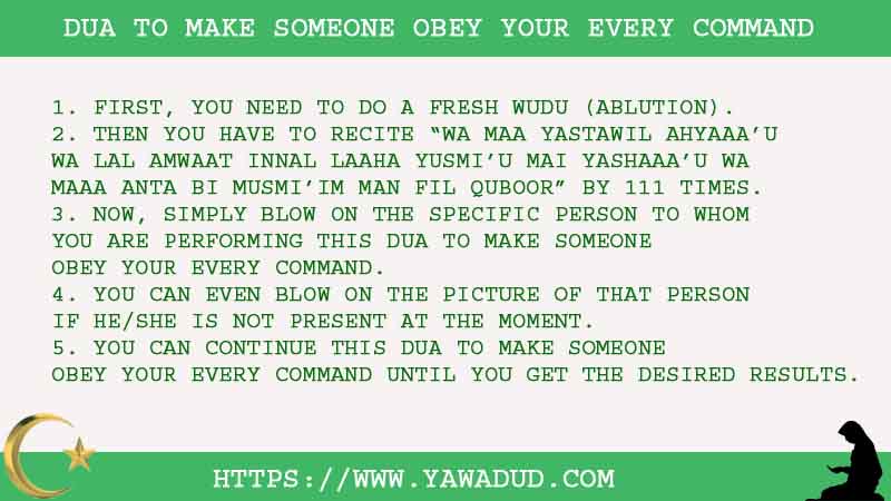5 Tested Dua To Make Someone Obey Your Every Command