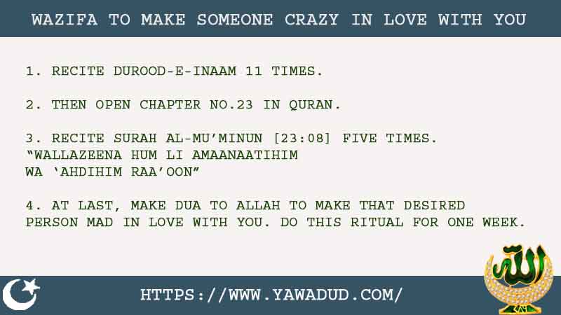 4 Best Wazifa To Make Someone Crazy In Love With You