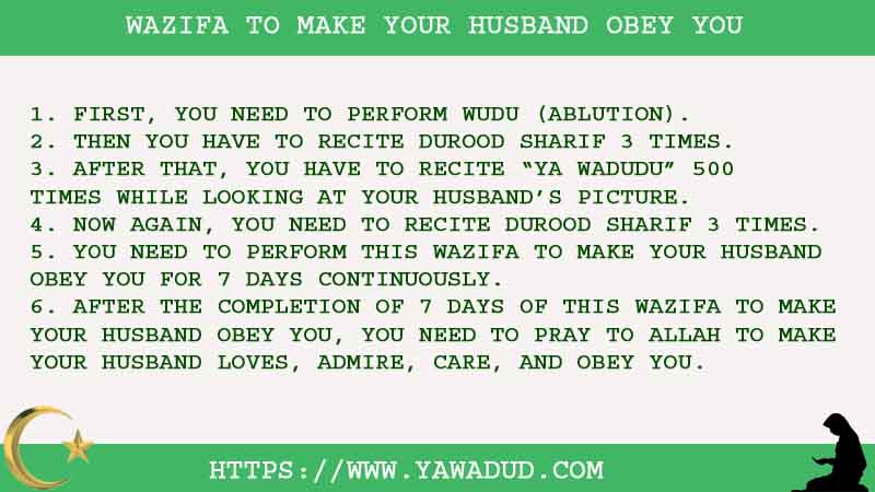 6 Best Wazifa To Make Your Husband Obey You