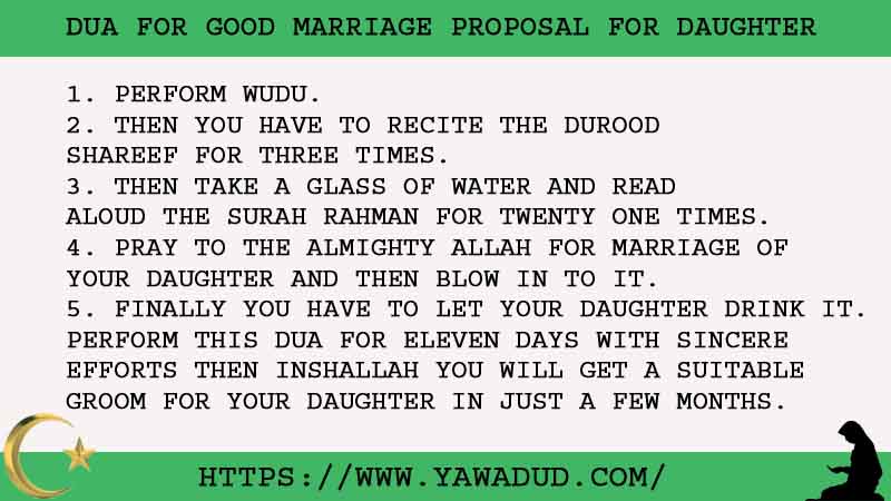 5 Strong Dua For Good Marriage Proposal For Daughter