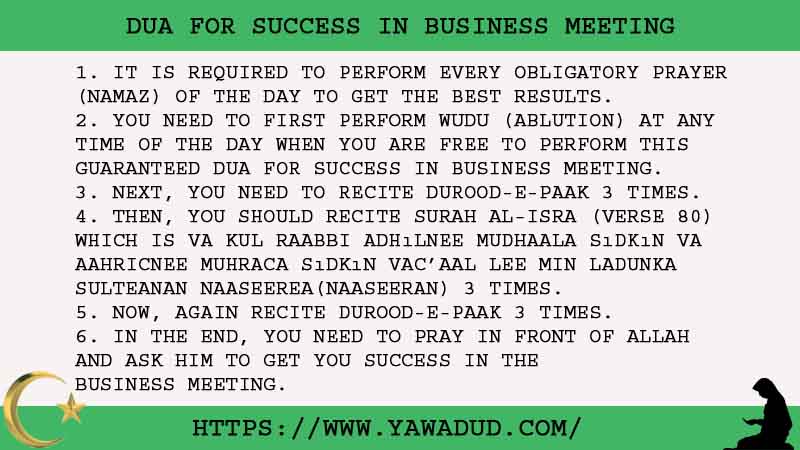 6 Best Dua For Success In Business Meeting