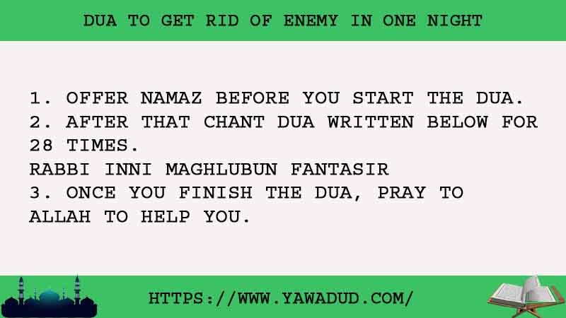 3 Best Dua To Get Rid of Enemy In One Night