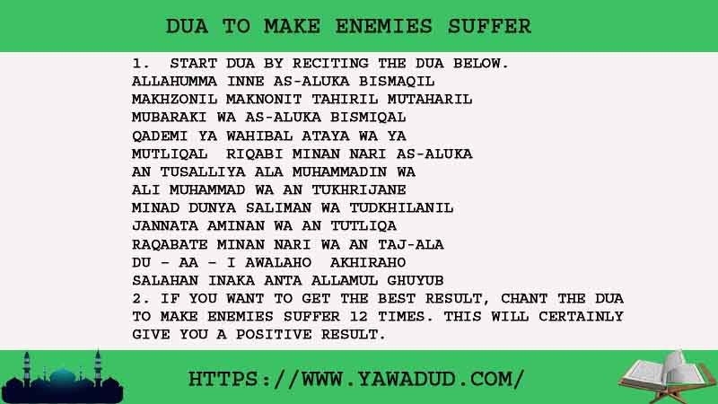 2 Easy Dua To Make Enemies Suffer