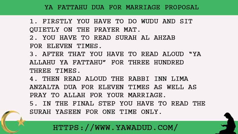 5 Easy Ya Fattahu Dua For Marriage Proposal