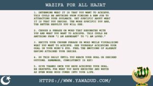 5 Magical Wazifa For All Hajat