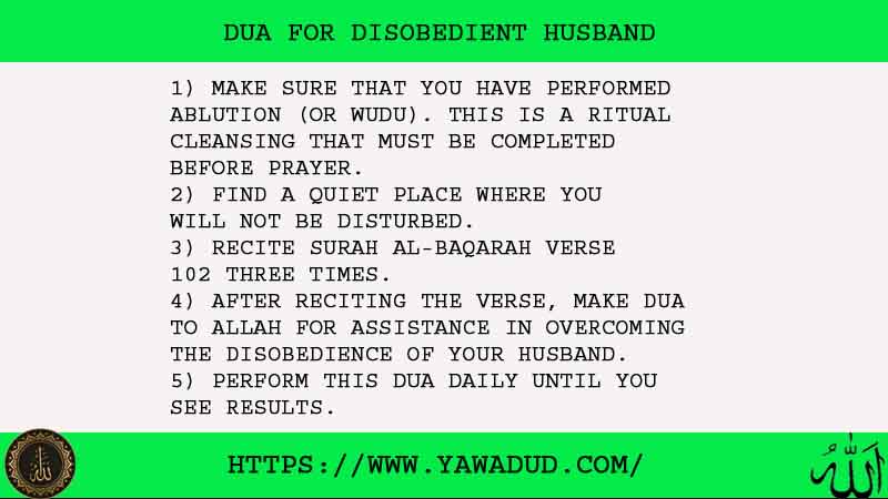 5 Strong Dua For Disobedient Husband