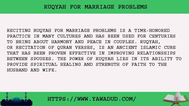 Understanding Ruqyah For Marriage Problems