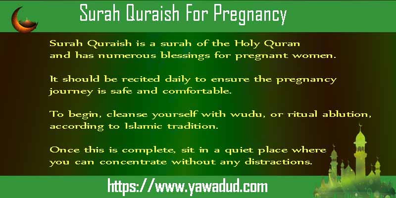 Surah Quraish For Pregnancy